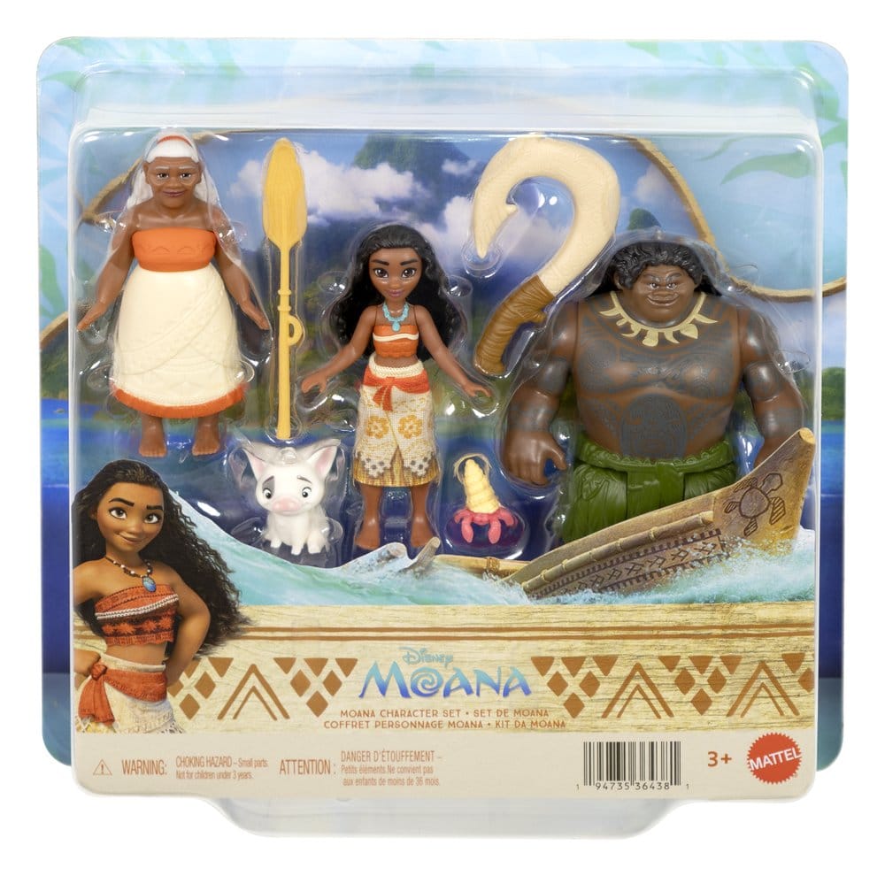 Mattel Vaiana Action Figure 3-Pack - Set Personaggi 9 cm