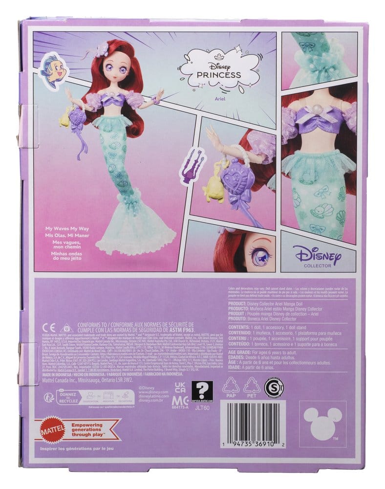 Disney Princess Manga Ariel Bambola 22 cm Mattel