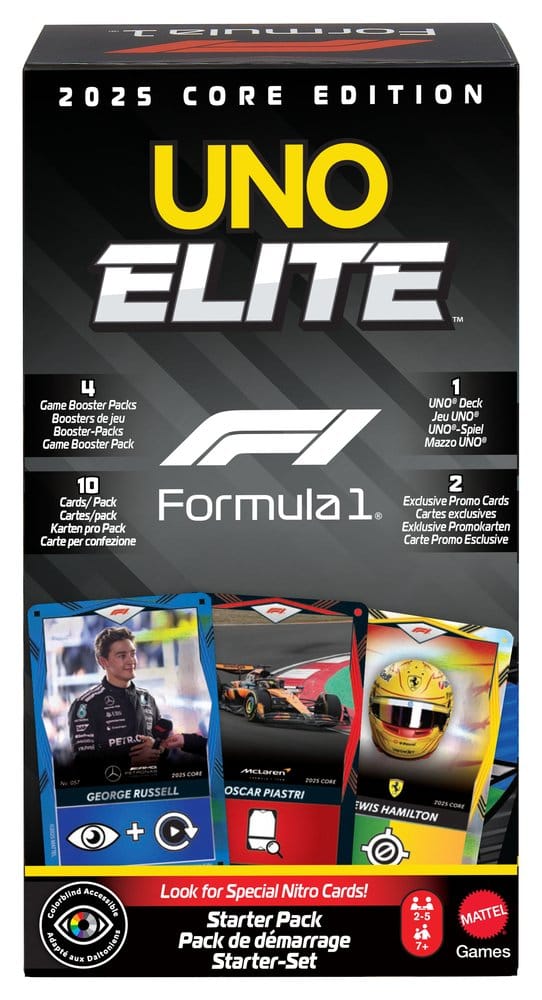 Formula 1 UNO Elite F1 Starter-Set - Gioco di Carte Mattel