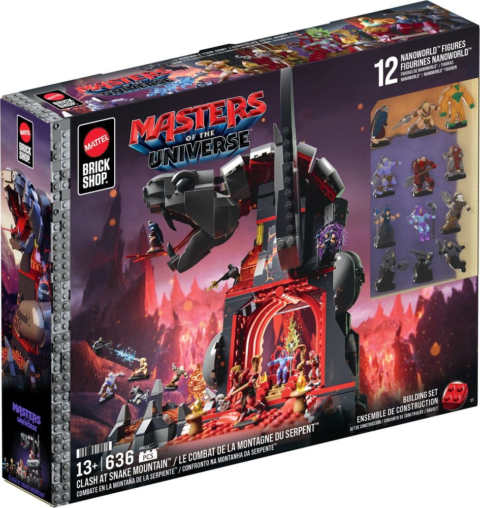 Masters of the Universe Mattel Brick Shop Set da Costruzione Snake Mountain