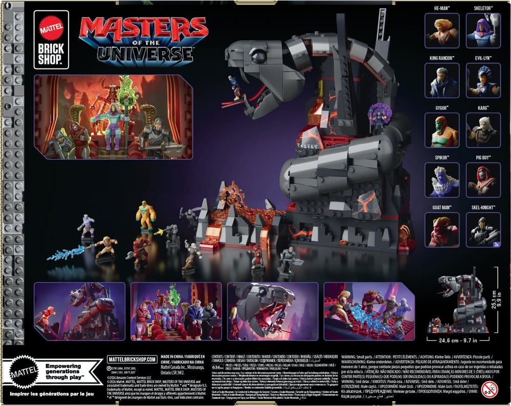 Masters of the Universe Mattel Brick Shop Set da Costruzione Snake Mountain