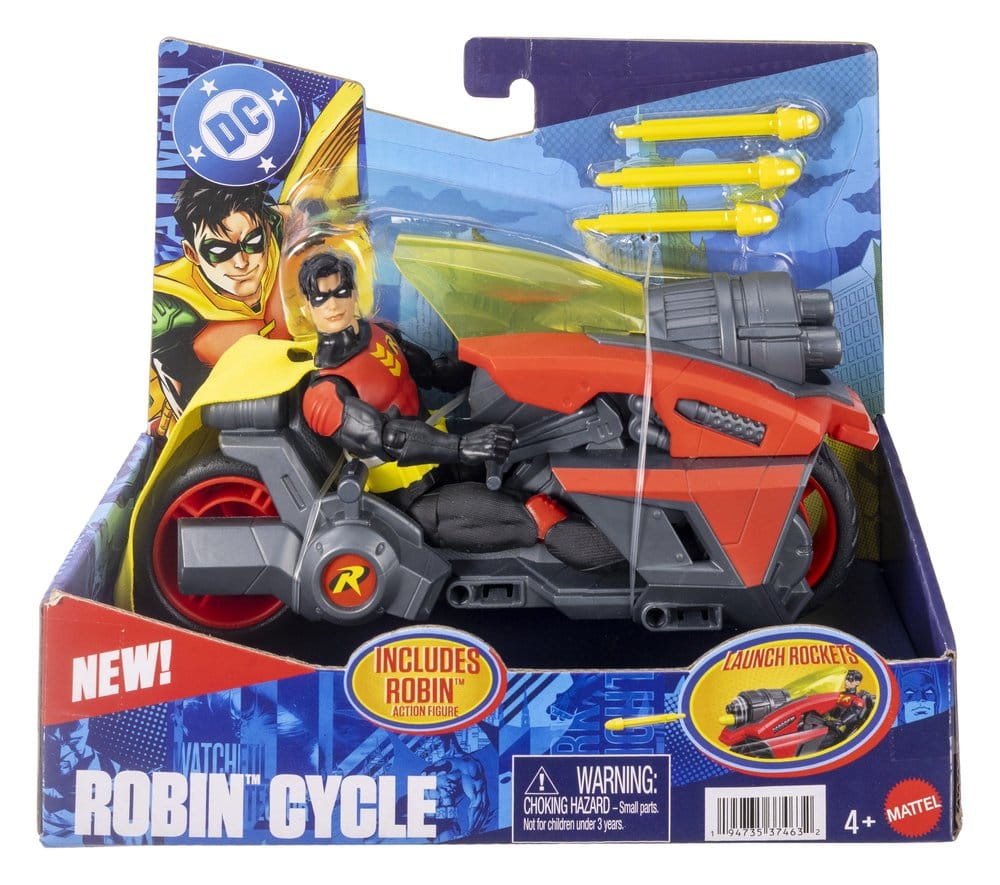DC Premier Robin Cycle Batlink con Figura 16,5 cm