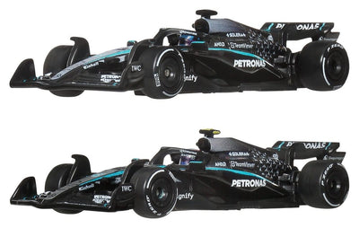 Hot Wheels Premium Mercedes-AMG PETRONAS F1 Team 2-Pack 1:64 - Macchine in metallo pressofuso - Mattel