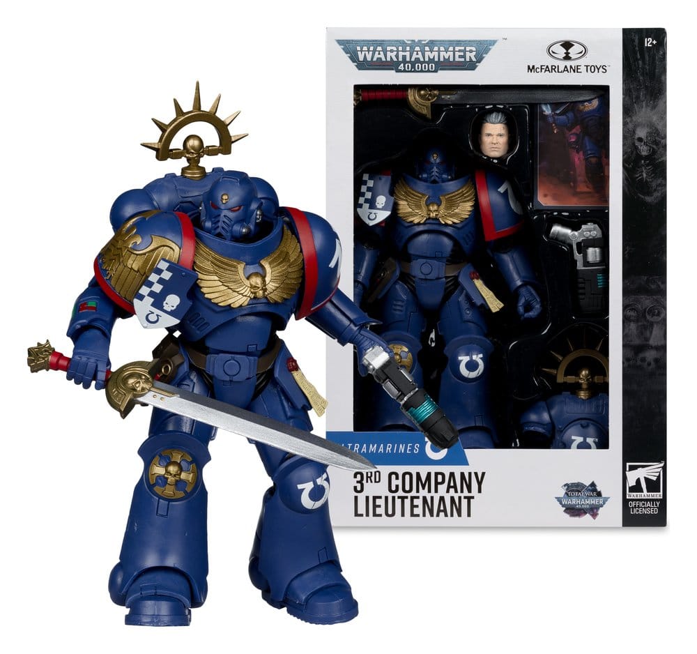 Action Figure Warhammer 40.000 Total War Tenente della 3ª Compagnia (Ultramarines) 18 cm McFarlane Toys