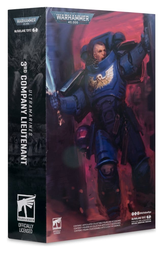 Action Figure Warhammer 40.000 Total War Tenente della 3ª Compagnia (Ultramarines) 18 cm McFarlane Toys