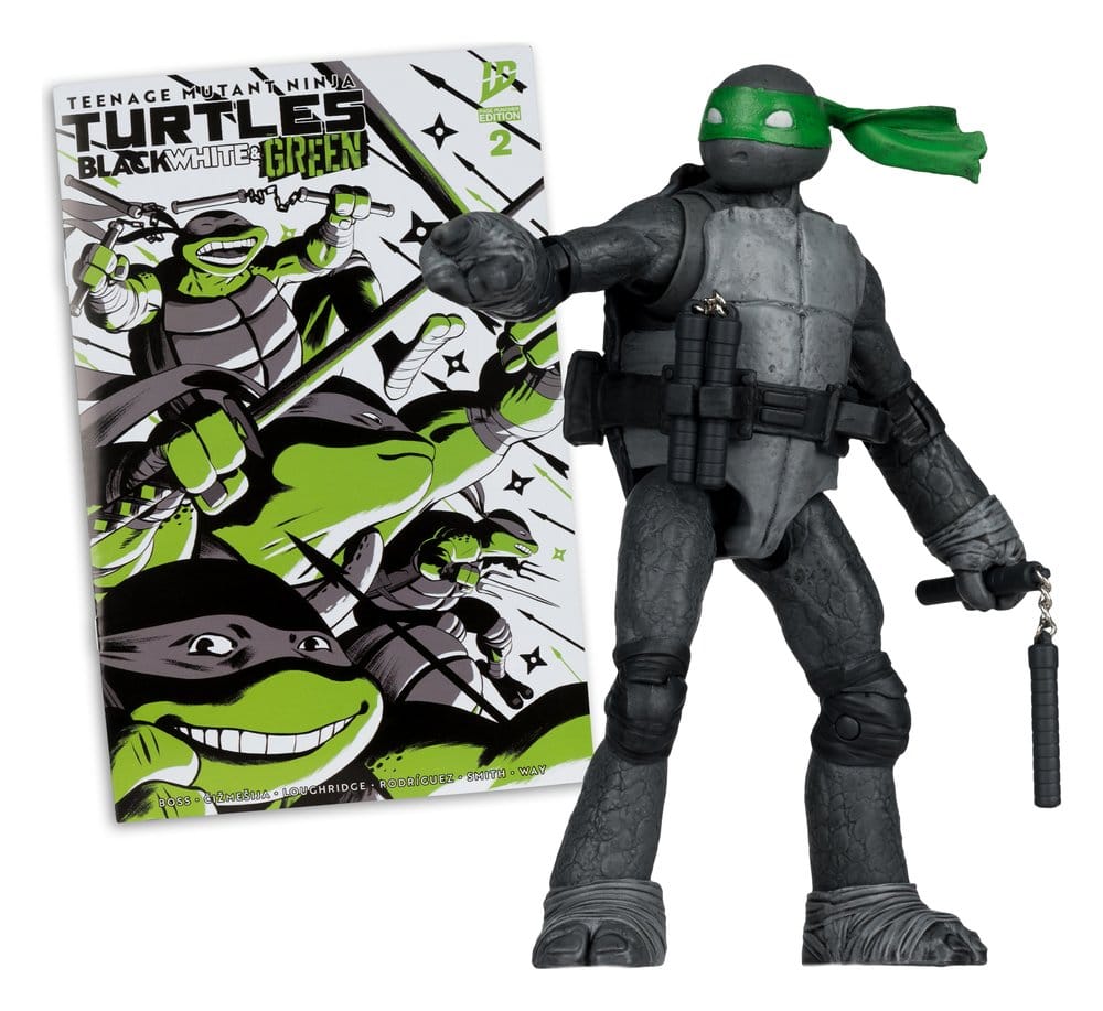 Tartarughe Ninja Page Punchers Action Figure Michelangelo (Black White & Green) (Red Platinum Edition) 13 cm