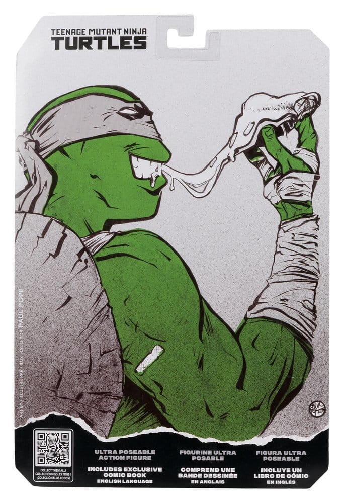 Tartarughe Ninja Page Punchers Action Figure Michelangelo (Black White & Green) (Red Platinum Edition) 13 cm