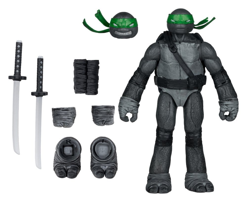 Tartarughe Ninja Page Punchers Action Figure Leonardo (Black White & Green) (Red Platinum Edition) 13 cm - McFarlane Toys