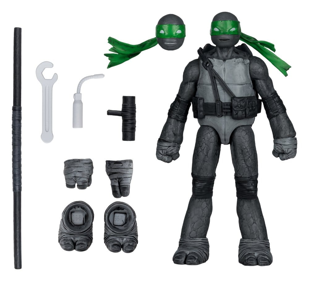 Tartarughe Ninja Page Punchers Action Figure Donatello (Black White & Green) (Red Platinum Edition) 13 cm