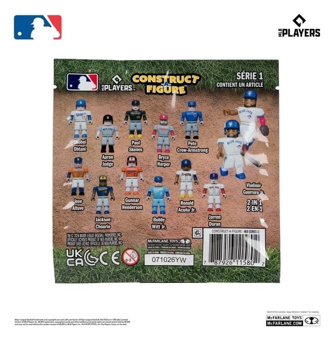 McFarlane Toys MLB Sports Construct-a-Figure Serie 1 Mini Figure, buste a sorpresa da 5 cm, assortimento da 36 pezzi