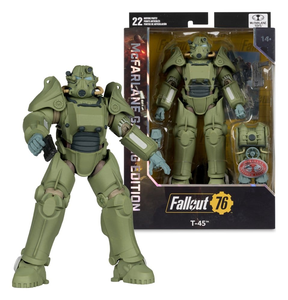 Action Figure Fallout 76 T-45 Military Armor Red Platinum Edition 20 cm McFarlane Toys