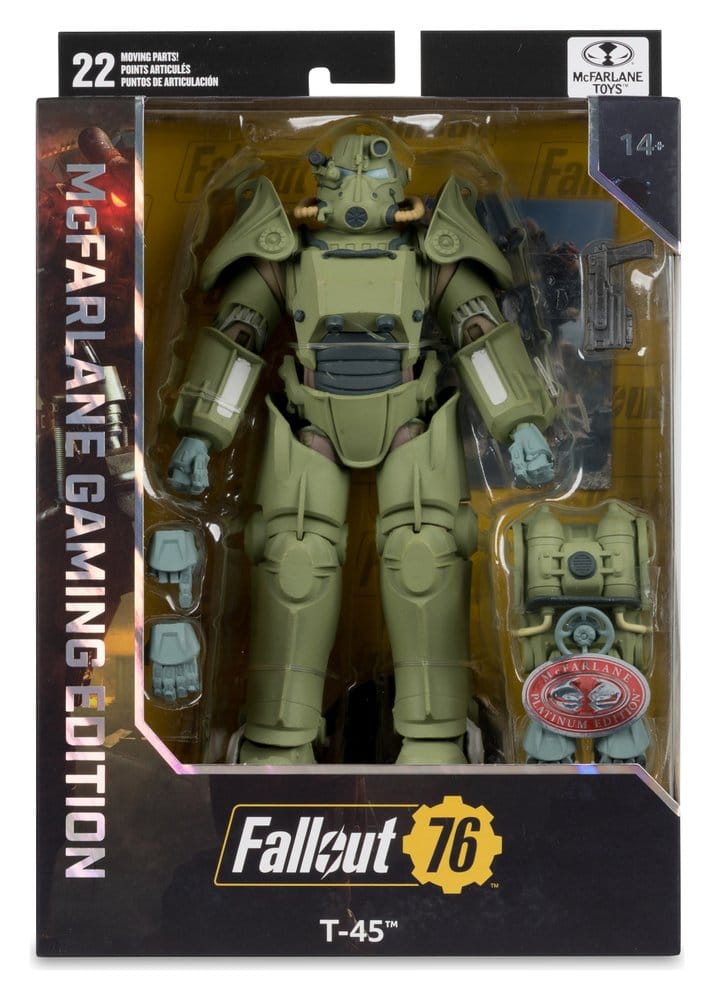 Action Figure Fallout 76 T-45 Military Armor Red Platinum Edition 20 cm McFarlane Toys