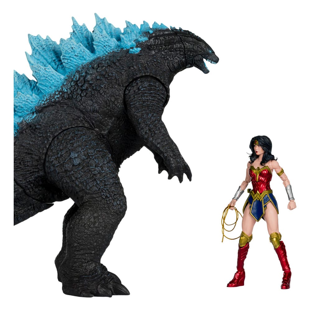 DC Justice League Monsterverse Multiverse Action Figures 2-Pack Wonder Woman Vs. Atomic Blast Godzilla 18 cm McFarlane Toys