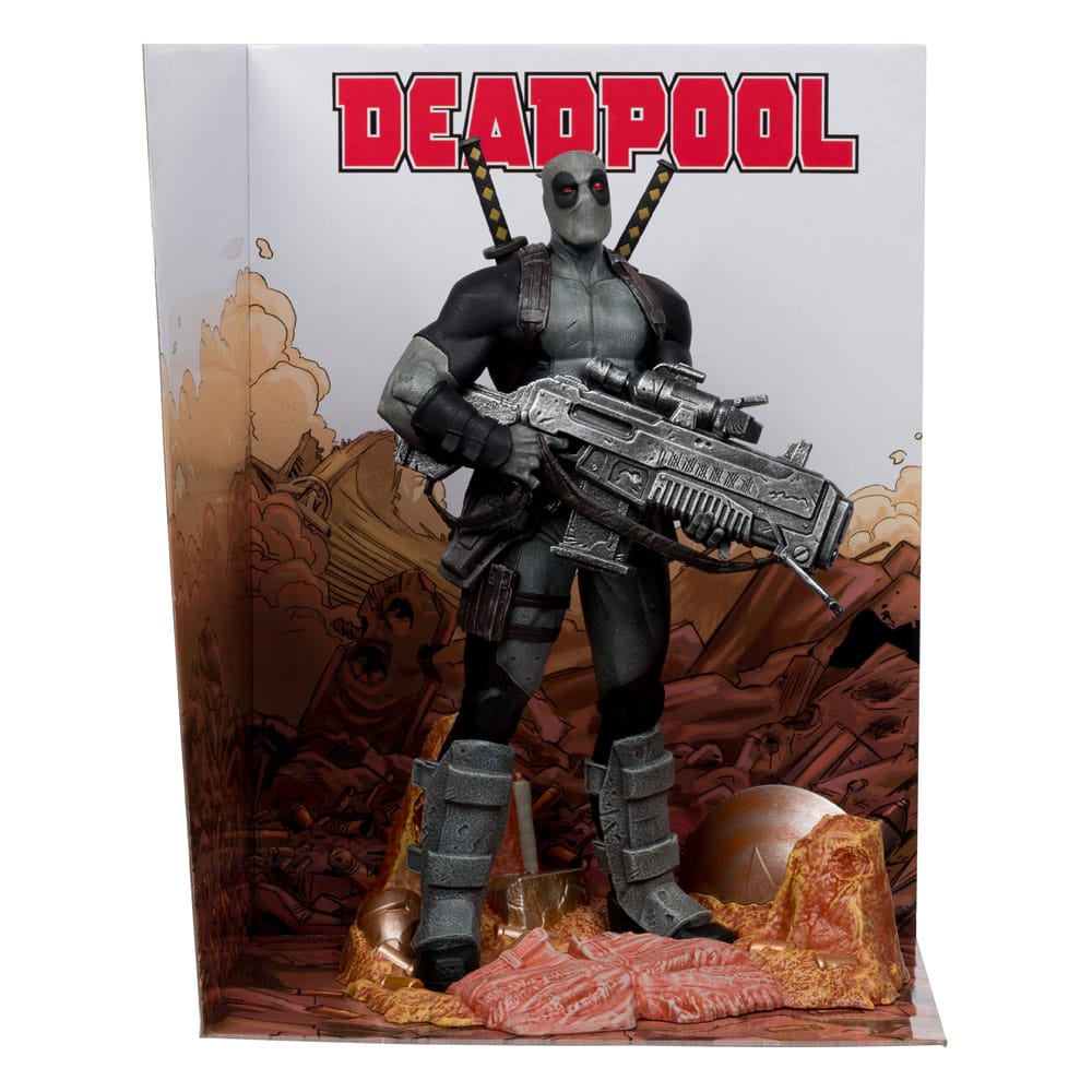 Marvel Collection Statua in PVC 1/6 Deadpool (Grey Suit Chase) 27 cm - McFarlane Toys