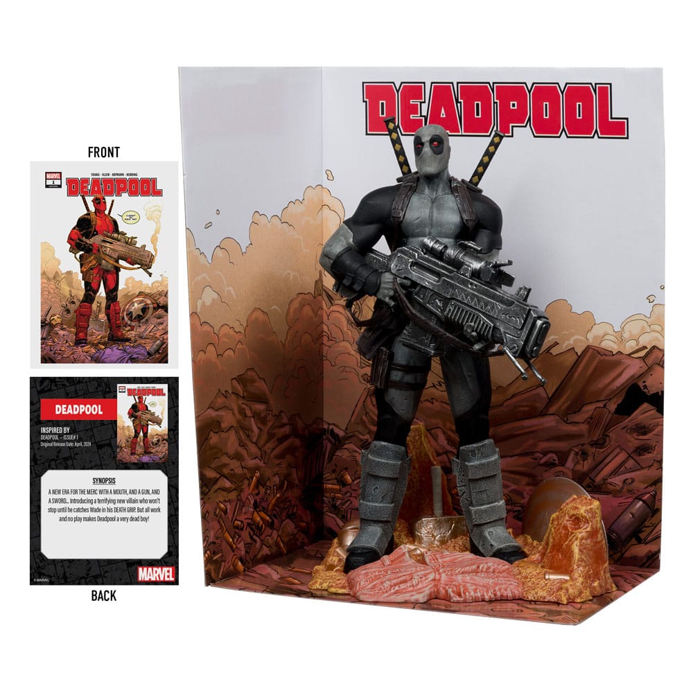 Marvel Collection Statua in PVC 1/6 Deadpool (Grey Suit Chase) 27 cm - McFarlane Toys
