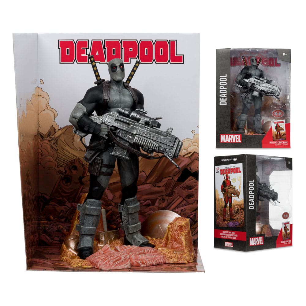 Marvel Collection Statua in PVC 1/6 Deadpool (Grey Suit Chase) 27 cm - McFarlane Toys