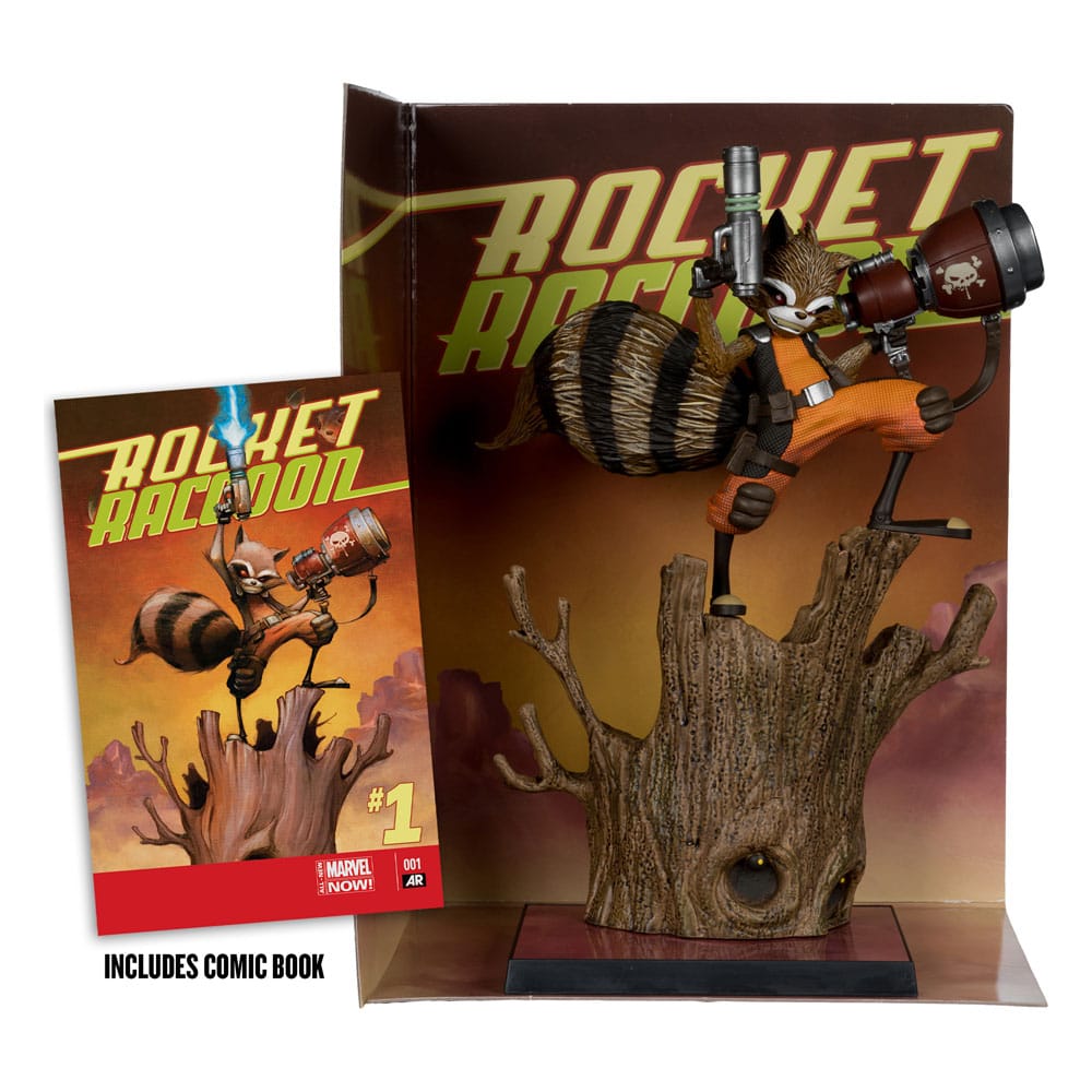 Marvel Collection Statua in PVC 1/6 Rocket Raccoon (A Chasing Tale #1) 18 cm - McFarlane Toys