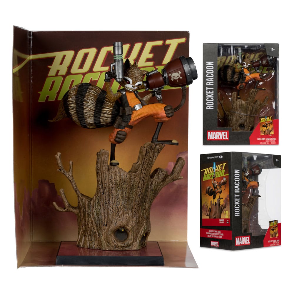 Marvel Collection Statua in PVC 1/6 Rocket Raccoon (A Chasing Tale #1) 18 cm - McFarlane Toys