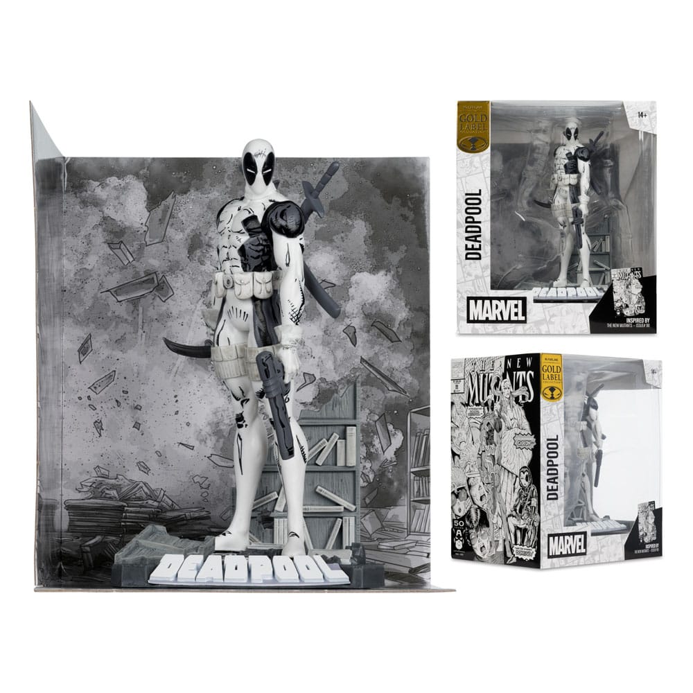 Marvel Collection Statua in PVC 1/10 Deadpool (The New Mutants #98) (Line Art) (Gold Label) 17 cm McFarlane Toys