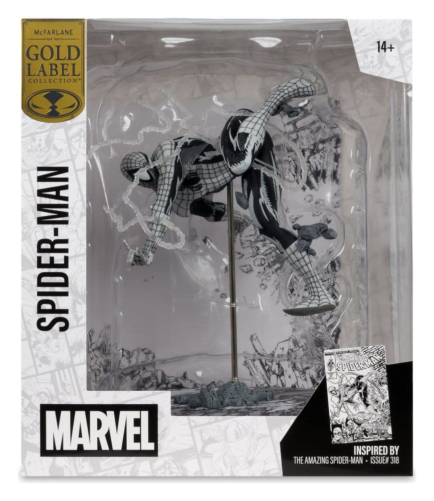 Marvel Statua PVC Spider-Man Line Art 1/10 The Amazing Spider-Man #318 Gold Label 17 cm McFarlane Toys