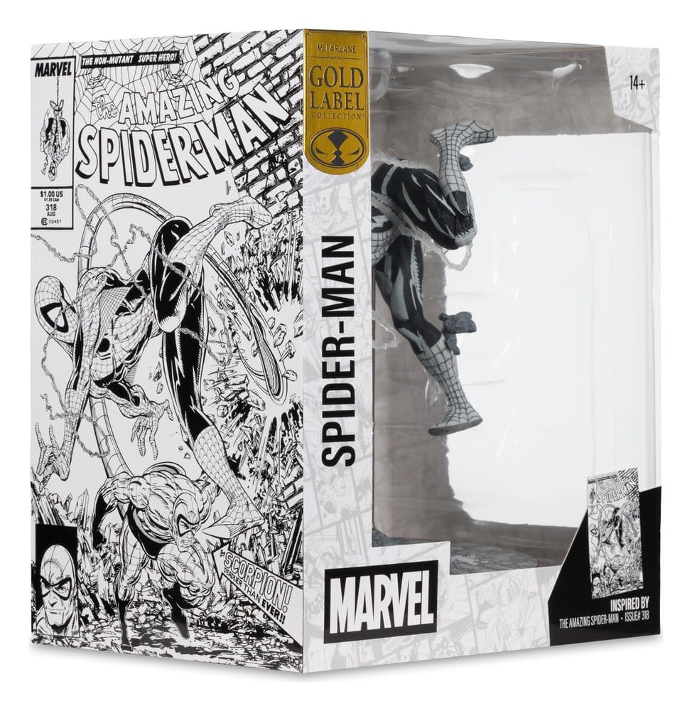 Marvel Statua PVC Spider-Man Line Art 1/10 The Amazing Spider-Man #318 Gold Label 17 cm McFarlane Toys