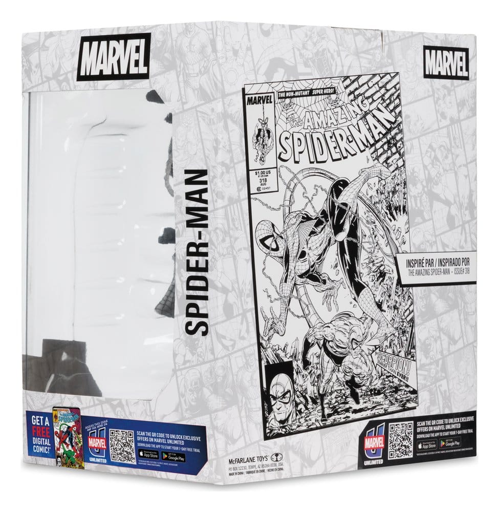 Marvel Statua PVC Spider-Man Line Art 1/10 The Amazing Spider-Man #318 Gold Label 17 cm McFarlane Toys