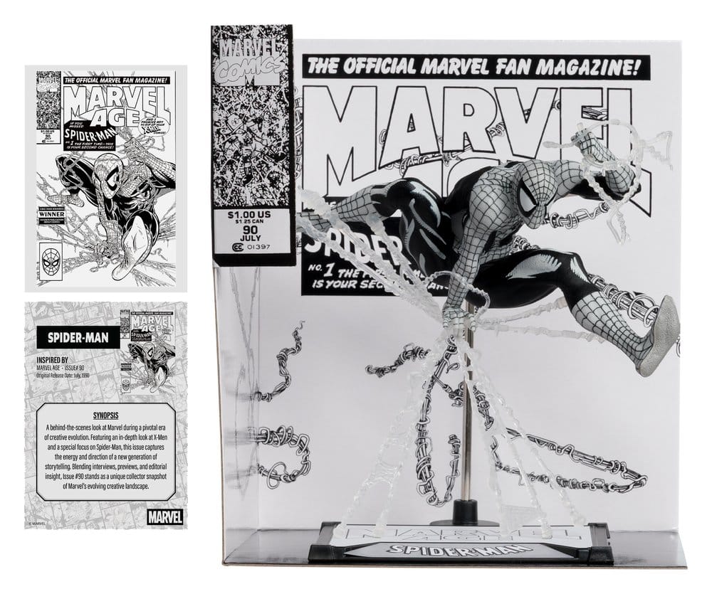 Marvel Statua PVC 1/10 Spider-Man (Marvel Age #90) (Line Art) 18 cm McFarlane Toys
