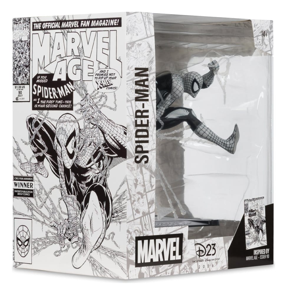 Marvel Statua PVC 1/10 Spider-Man (Marvel Age #90) (Line Art) 18 cm McFarlane Toys