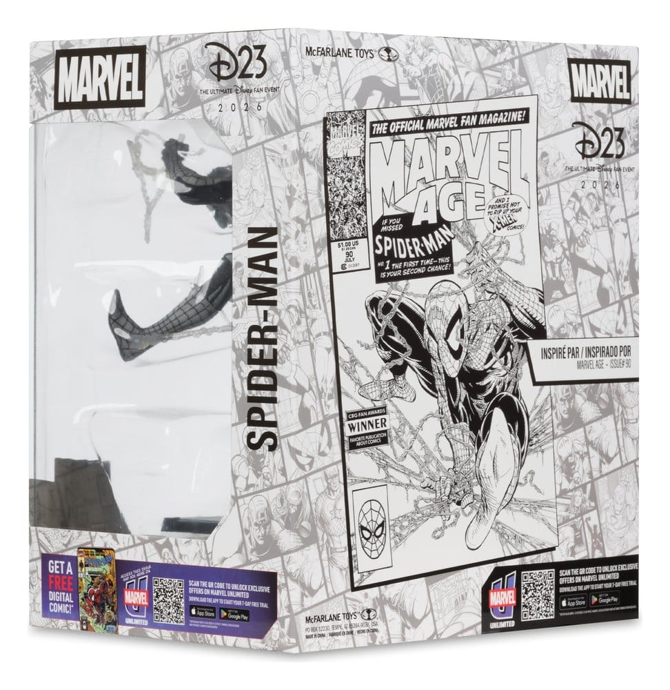 Marvel Statua PVC 1/10 Spider-Man (Marvel Age #90) (Line Art) 18 cm McFarlane Toys