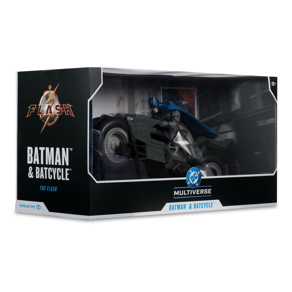 Batcycle con Batman - The Flash DC Multiverse Veicolo 18 cm McFarlane Toys