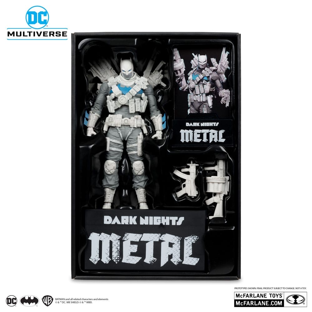 DC Multiverse Action Figure The Grim Knight (Dark Nights Metal) Black & White Accent Edition Gold Label 18 cm