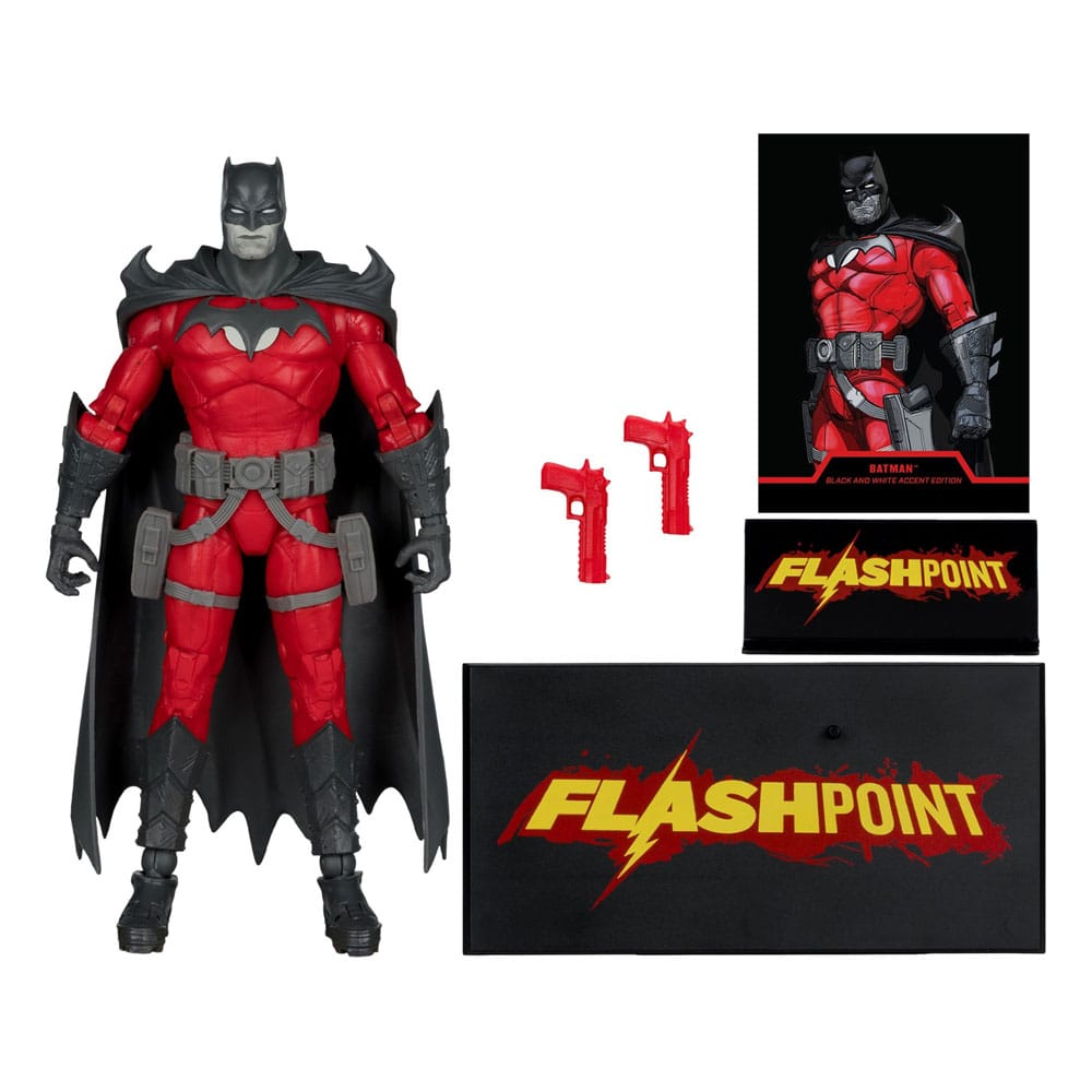 DC Multiverse Action Figure Batman (Flashpoint) Black & White Accent Edition Gold Label 18 cm