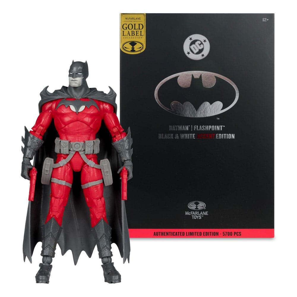 DC Multiverse Action Figure Batman (Flashpoint) Black & White Accent Edition Gold Label 18 cm
