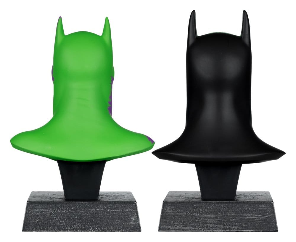 Batman DC Direct Mini Replica 1/3 - Set da 2 Cappucci Hush e Knightfall (Jokerized) (Gold Label) 18 cm