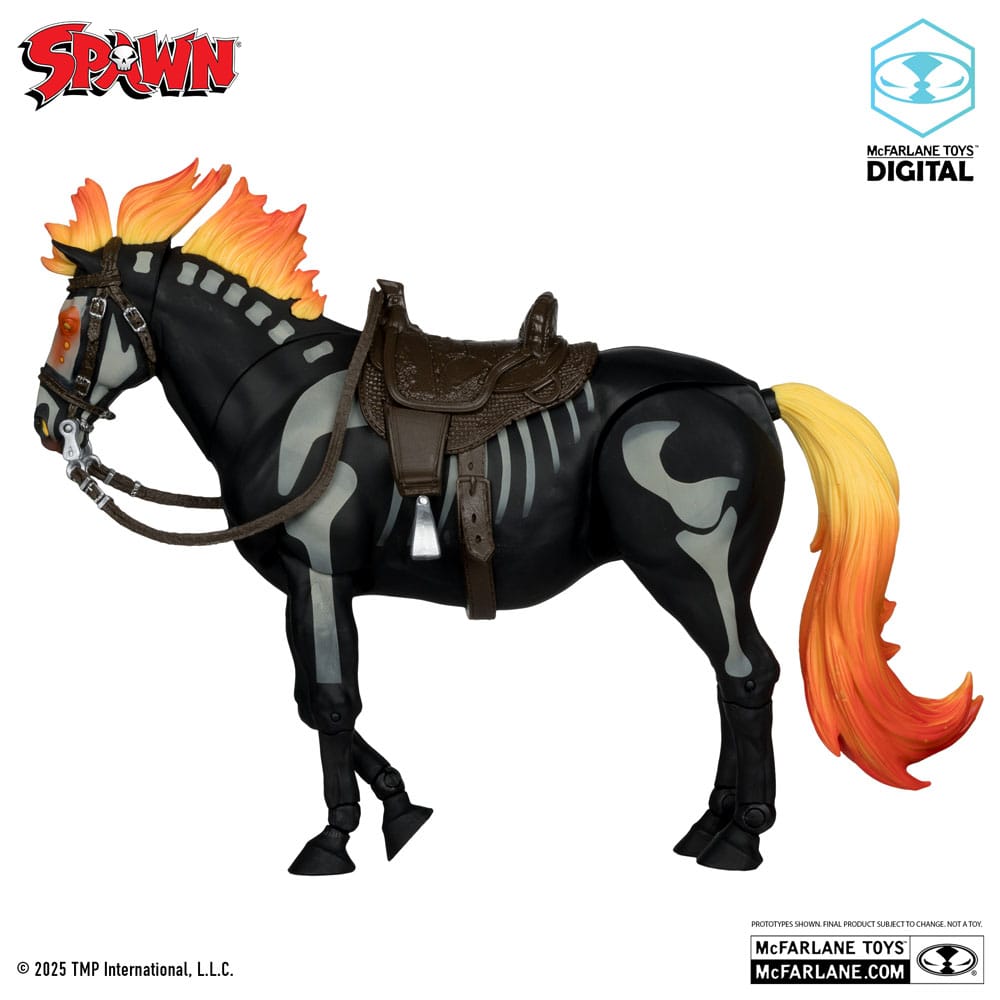 Spawn Bloodaxe con Cavallo – Action Figure (Spawn: The Dark Ages) – McFarlane Toys 30° Anniversario Gold Label 18 cm