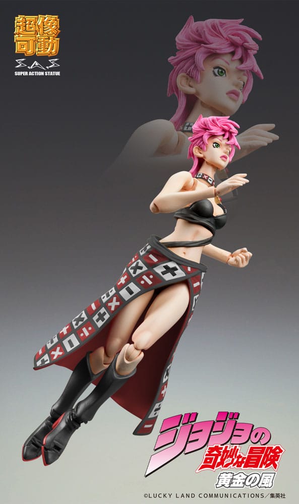 JoJo's Bizarre Adventure Part 5 Super Action Figure Chozokado Trish Una Black Ver. 15 cm