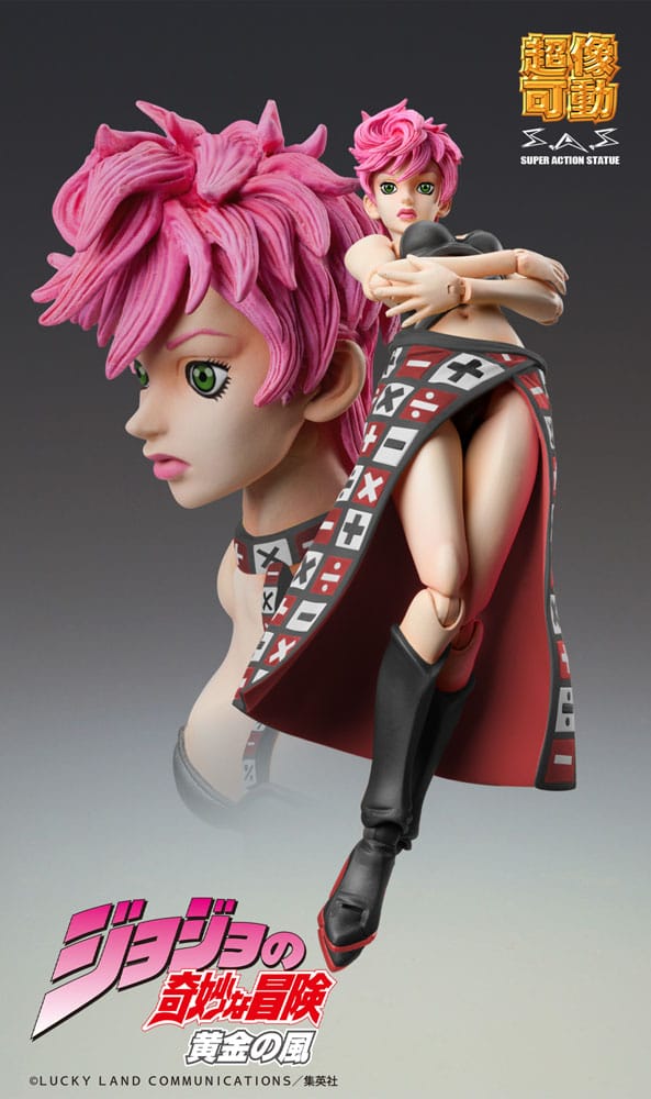 JoJo's Bizarre Adventure Part 5 Super Action Figure Chozokado Trish Una Black Ver. 15 cm