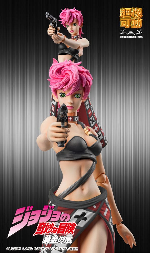 JoJo's Bizarre Adventure Part 5 Super Action Figure Chozokado Trish Una Black Ver. 15 cm