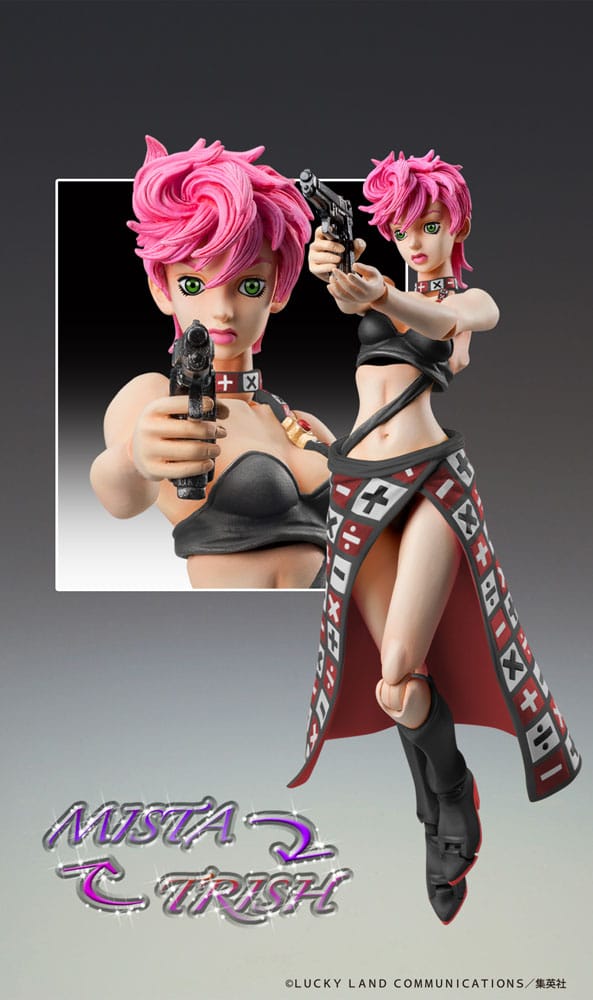 JoJo's Bizarre Adventure Part 5 Super Action Figure Chozokado Trish Una Black Ver. 15 cm