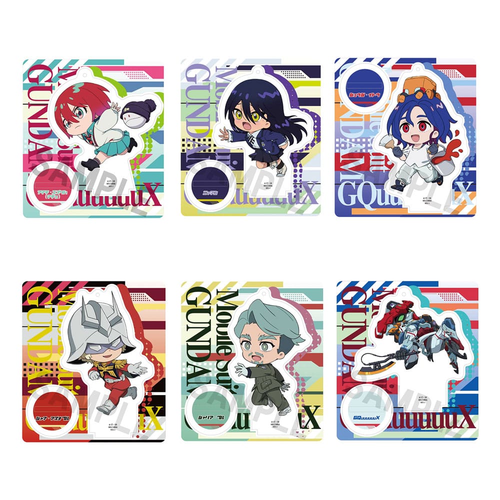 Mobile Suit Gundam GQuuuuuuX TokoToko Figure Acriliche 9 cm - Set da 6 - Megahouse