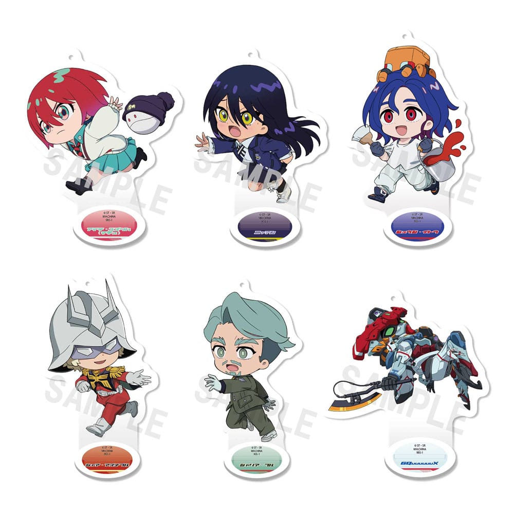 Mobile Suit Gundam GQuuuuuuX TokoToko Figure Acriliche 9 cm - Set da 6 - Megahouse