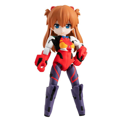 Evangelion Desktop Army Action Figure: Shikinami Asuka Langley & Evangelion Unità 02, 8-15 cm, MegaHouse