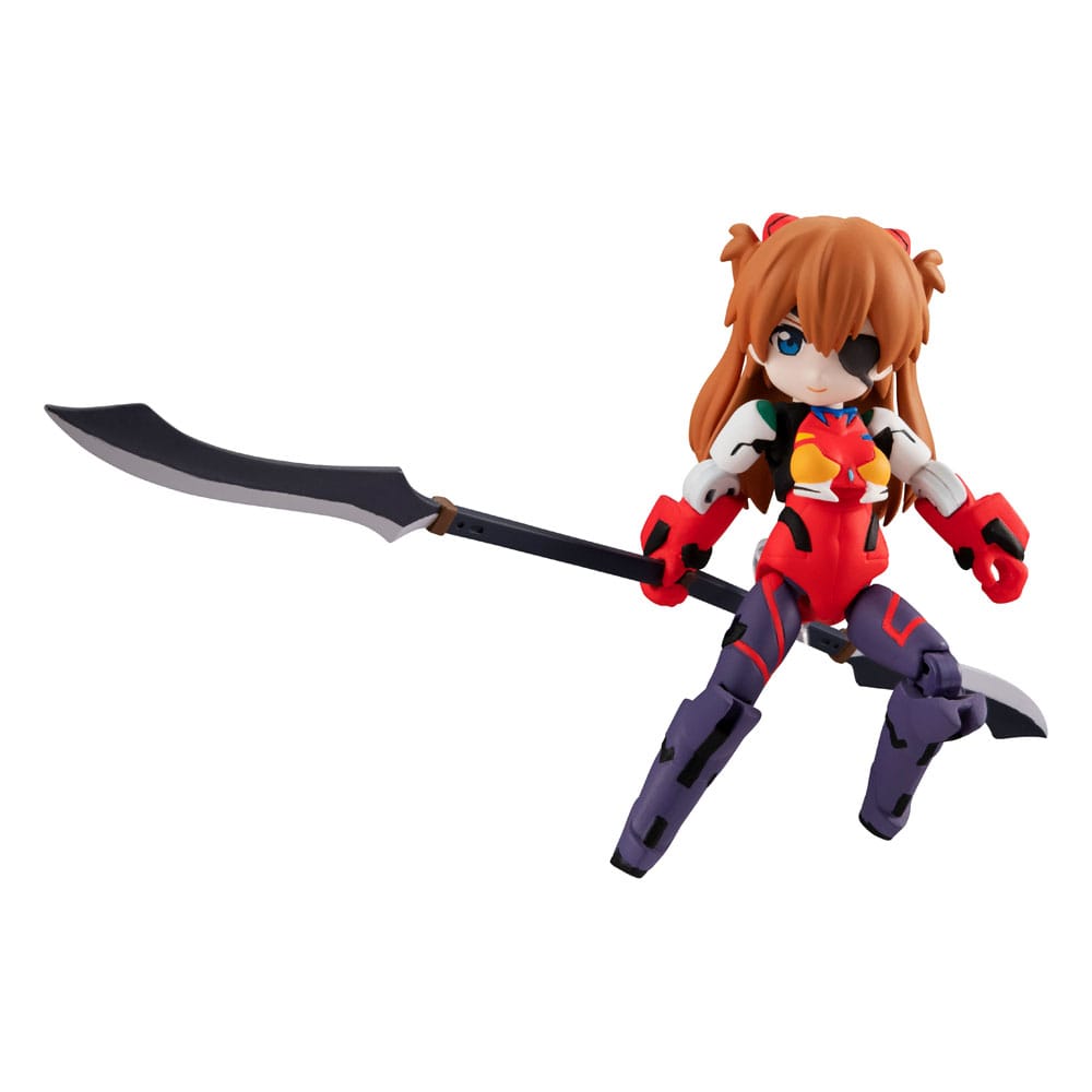 Evangelion Desktop Army Action Figure: Shikinami Asuka Langley & Evangelion Unità 02, 8-15 cm, MegaHouse