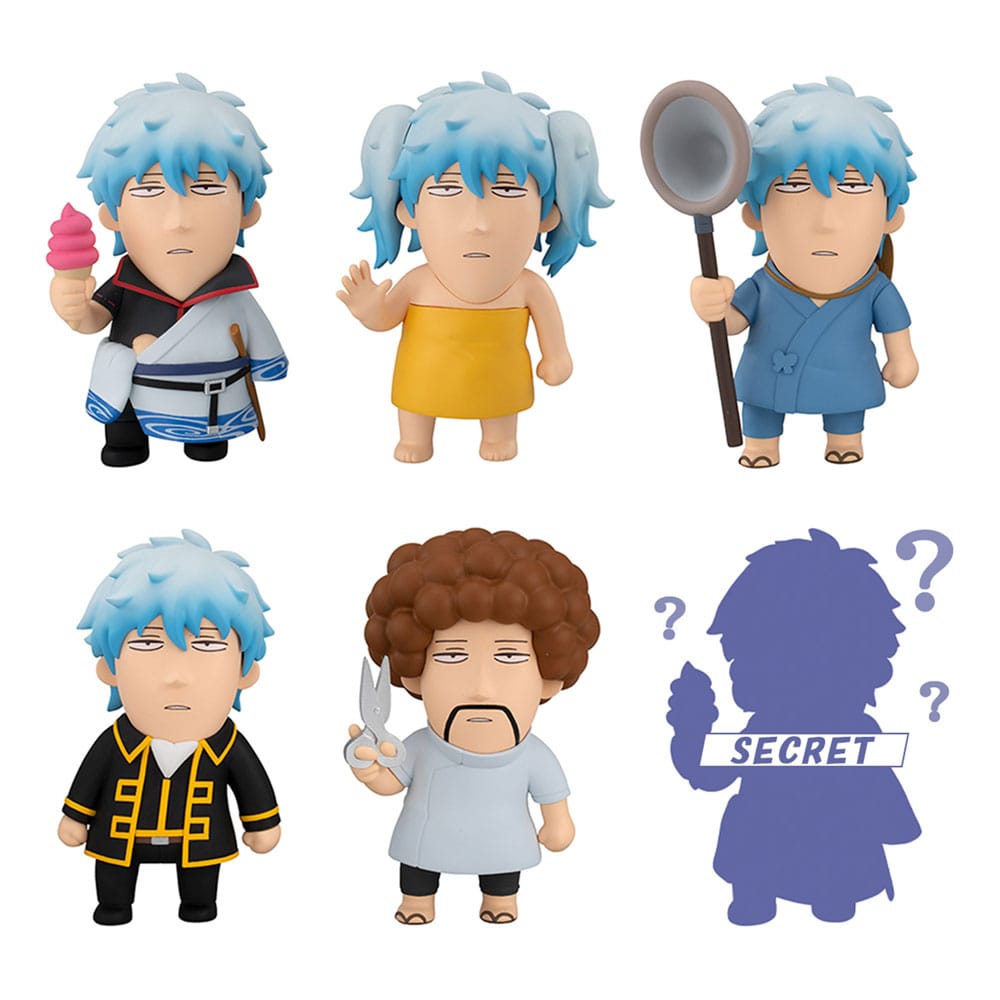 Gintama Trading Figures 6-Pack Gintama We love Ginsan 10 cm Blind Box con Sticker Sheet