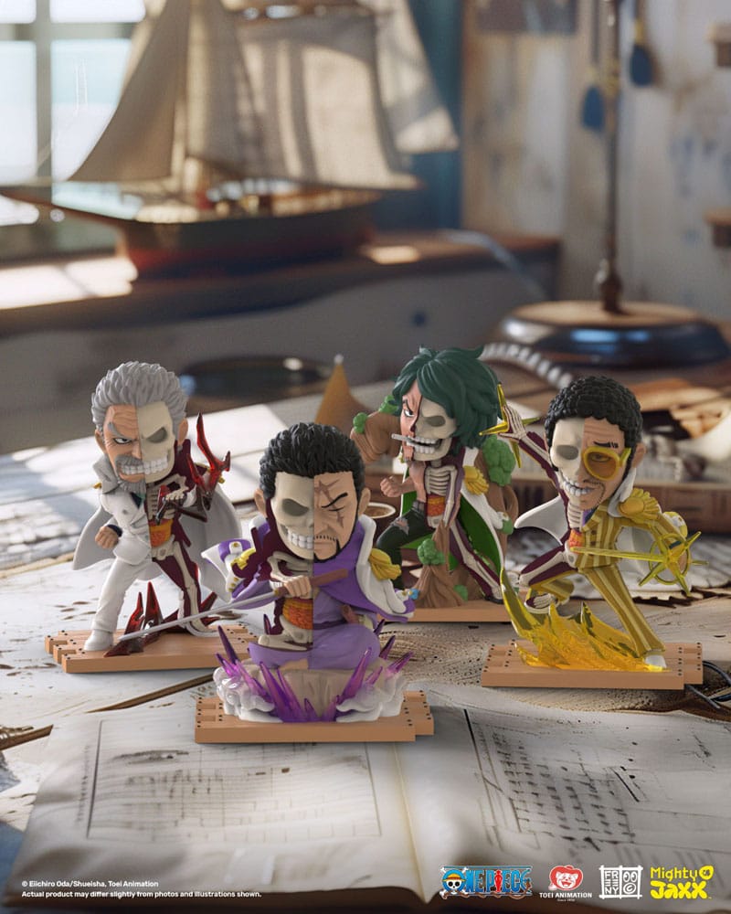 One Piece Freeny's Hidden Dissectables Marines Edition – Display da 6 buste misteriose, figure in vinile da 10 cm, Mighty Jaxx