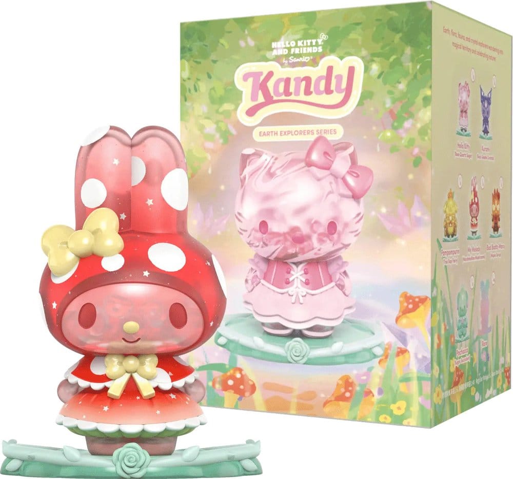 Sanrio Earth Explorer Series Kandy - Figura in vinile da 4 pollici, scatola display da 6 buste cieche - Mighty Jaxx