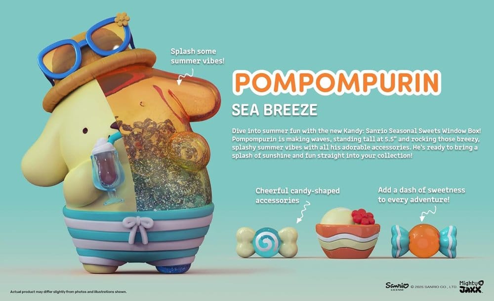 Sanrio Kandy Pompompurin Sea Breeze Series 15 cm - Mighty Jaxx