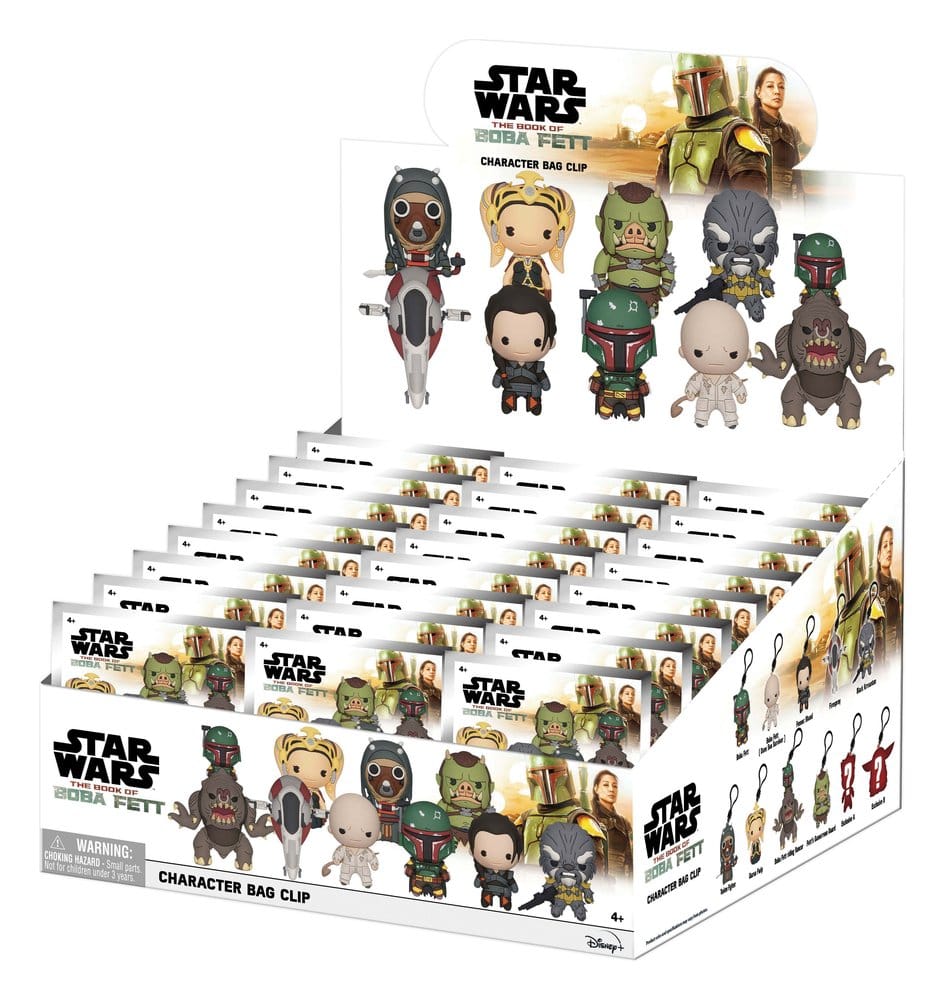 Star Wars: The Book of Boba Fett Portachiavi 3D in PVC Serie 1 Espositore (24 buste) Monogram