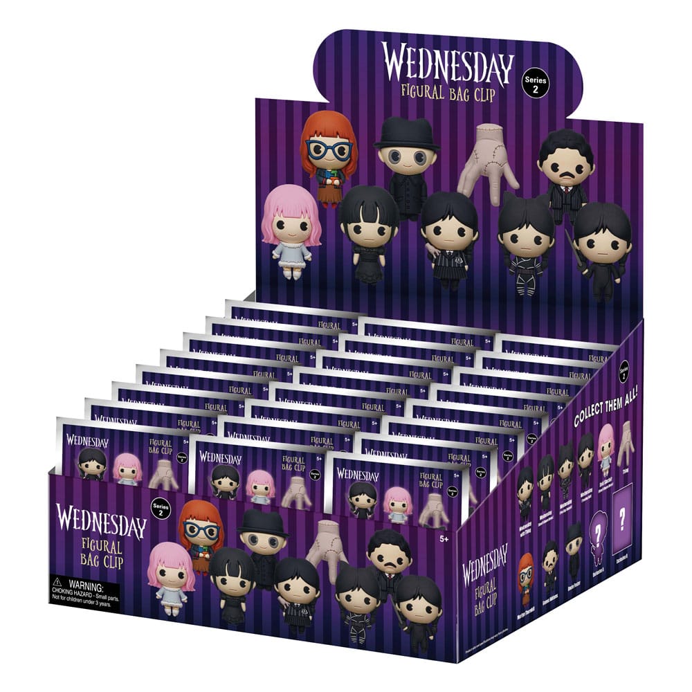 Wednesday 3D PVC Portachiavi Serie 2 – Display da 24 buste