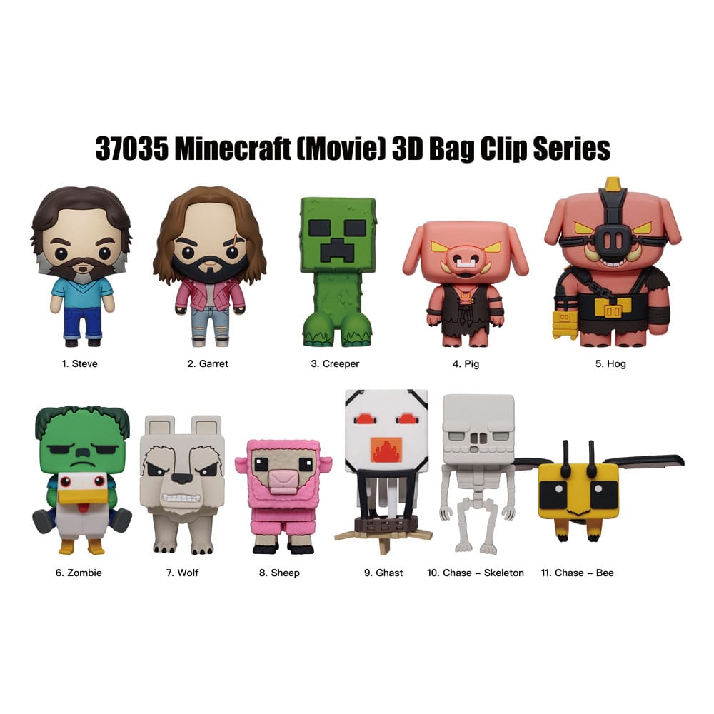 Minecraft 3D PVC Portachiavi Serie 1 Display (24 buste) – Monogram Int.